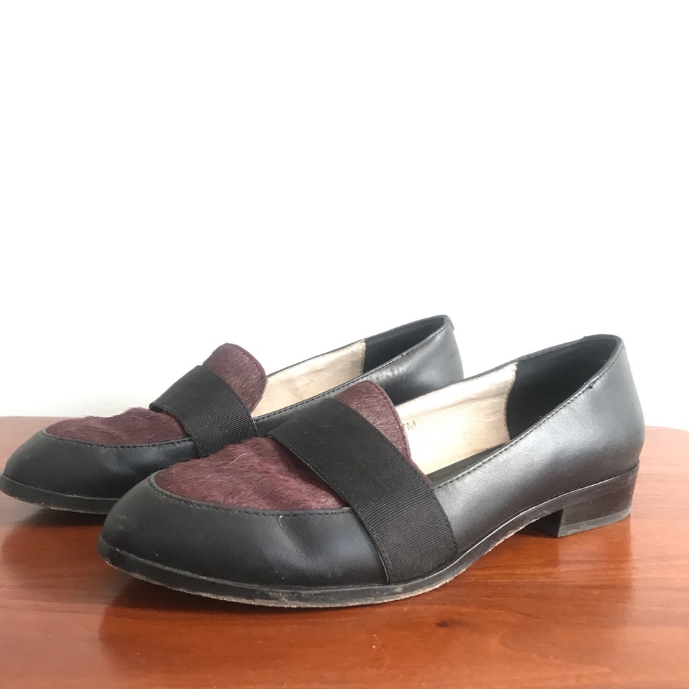 Matt Bernson "Coltrane" loafers, black and oxblood, size 7